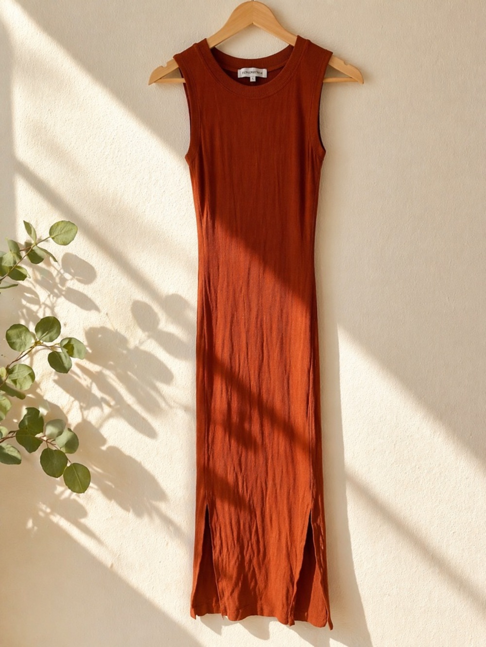 WeWoreWhat Sleeveless Maxi Dress in Rust Brown